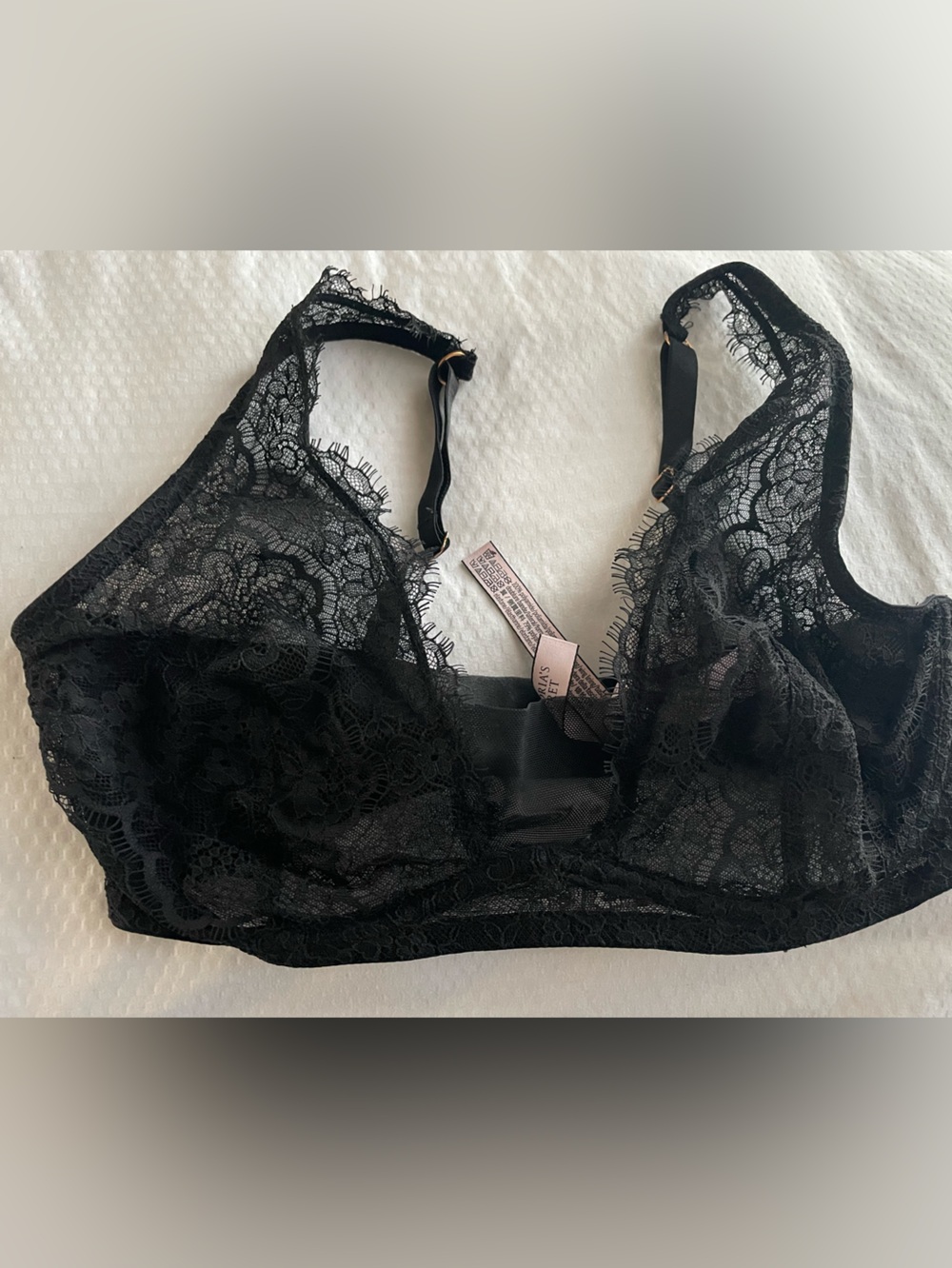 Victoria’s Secret unlined plunge demi bra 34DD RGUC Solid Black